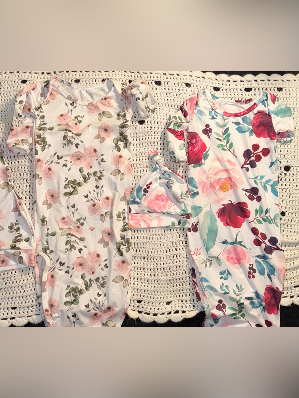 Floral Baby Pajama Gown Set